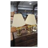2 - BRASS TABLE LAMPS