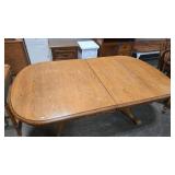 OAK CLAWFOOT DINING TABLE