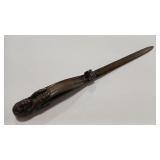 BRONZE LETTER OPENER - SIGNED KALISPELL FOUNDRY