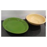 FIESTA MAIZE SERVING BOWL & CHARTREUSE PLATTER
