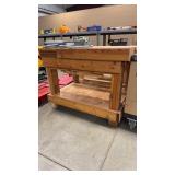 WOODEN WORKBENCH TABLE 39' X 54' 41' HEIGHT