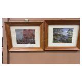 2 - ERIC SCOTT VTG METALLIC FRAMED PRINTS