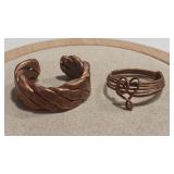 2 - HANDCRAFTED COPPER RINGS