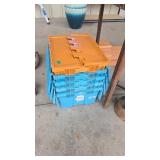 5 PLASTIC STACKING TABLES
