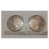 1922 & 1922 S PEACE DOLLARS