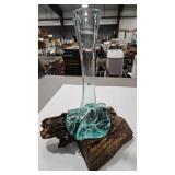 DRIFTWOOD & POURED GLASS VASE