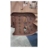 DISTRESSED METAL LIGHTED 'B'