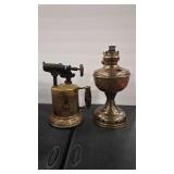 VTG BRASS LAMP & WELDING TORCH
