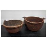 2 - CAST IRON SMALL POTS