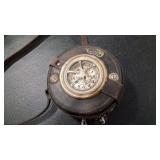 DETEX NEWMAN WATCHMANS CLOCK W/ ORIG LEATHER CASE