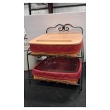 LONGABERGER 2 TIER PAPER TRAY & BASKET STAND W/