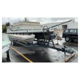 1997 SUN TRACKER PONTOON BOAT W/ TRAILER