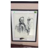 SIGNED MYRANH ART PIECE 17'X21'