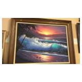 MAUI SUNSET CANVAS ART PIECE BY DAE H. CHO 48'X39'