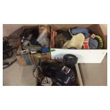 3 BX W/ HARDWARE, SPOTLIGHT, CLAMP ON DESK LAMP &