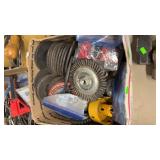 BX W/ HOLE SAWS, GRINDING DISCS, WHEEL BRUSHES
