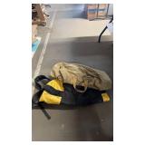 DUFFLE BAG, YELLOW NORTH FACE GEAR BAG