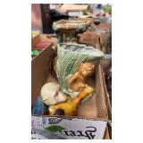 GROUP OF MONKEY PLANTERS & TEA POT