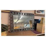 SOUTHWEST DESIGN METAL FRAMED BEVELED MIRROR