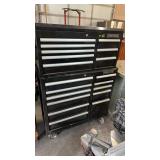 BLACK CRAFTSMAN 19 DRAWER 2PC ROLLING CABINET