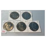 5 EISENHOWER DOLLARS