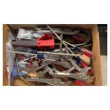 BX W/ PLIERS, SCREWDRIVERS & OTHER TOOLS