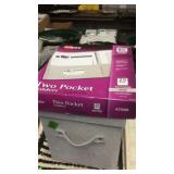 2 POCKET FOLDERS, FILE BOX & THROW RUGS