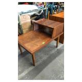 WALNUT TIERED END TABLE