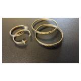 2 MEXICAN SILVER BRACELETS & EARRINGS