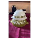 2 VINTAGE SPRING BLOSSOM PYREX BOWLS