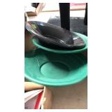 3 GOLD MINING PANS, SCOOPS & BOTTLES