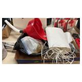 BX W/ RED FUNNEL, DRAIN PAN, WIRE & MISC