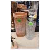 LEADED CRYSTAL BRADY  BOTTLE, VINO FRESCO WINE