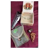 HAND WARMER & FIRST AID KIT, SMALL CIGAR BOX,