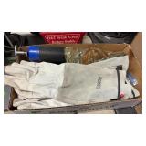 BX W/ WELDING GLOVES, GREASE GUN, CLAMPS, HARDWARE