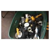 TOTE OF PLUMBING FITTINGS