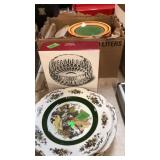 COLLECTOR PLATES, CANDY DISH & STONEWARE DISHES
