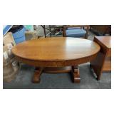 ANTIQUE OAK OVAL COFFEE TABLE