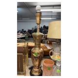 COPPER MIXED METAL BIRD THEME LAMP