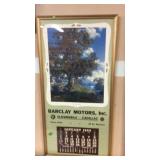 BARCLAY MOTORS, INC 1955 ADVERTISING CALENDAR W/