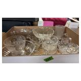 GROUP OF PRESSED GLASS PIECES