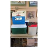 GROUP OF 4 COOLERS
