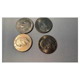 4 EISENHOWER DOLLARS