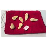 6 ELK IVORIES