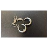 2 PR OF 925 SILVER EARRINGS