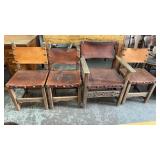 4 LEATHER CHAIRS