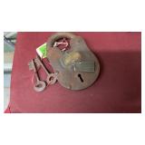 ANTIQUE PAD LOCK W/ KEYS