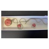 925 SILVER CHAIN, PENDANT & MATCHING EARRINGS