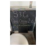 MEATL FRAME CHALKBOARD & ERASABLE CALENDAR