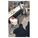 LARGE ANIMAL CAGE, 2 BACKPACK SPRAYERS, WATER SKI